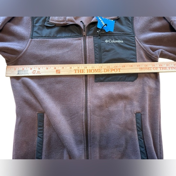 Columbia Men’s Granite Steens Mountain Overlay Fleece Jacket Black/Plum XM4487. - Picture 10 of 12